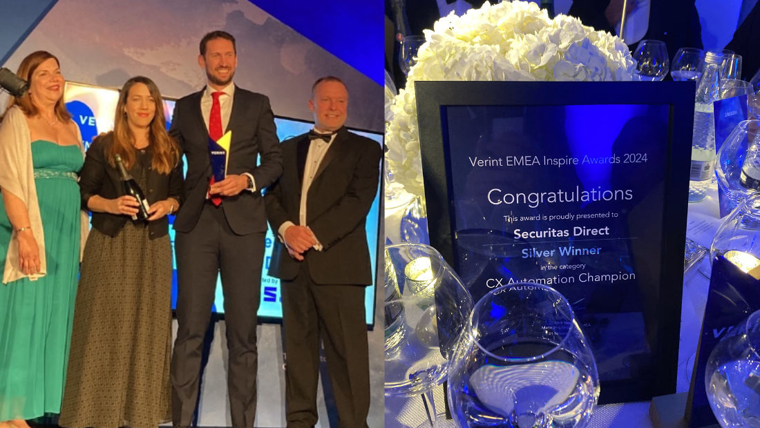 Verint Inspire Awards, securing the ‘Silver Winner’ in the 'CX Automation Champion'